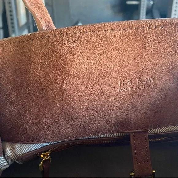 Classic Brown Suede Tote Bag - Structured Women's Handbag - Picture 13 of 13